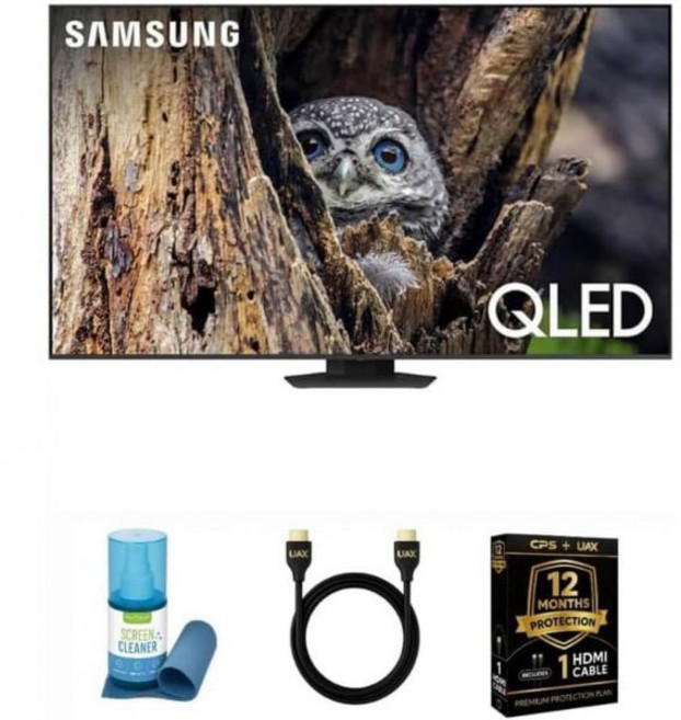 삼성 75인치 QLED Q80D 4K UHD 스마트 TV QN75Q80D HDR10+ 퀀텀 HDR 120Hz NQ4 AI Gen2 프로세서 타이탄 블랙 WiFi 블루투스 포함, 삼성 75인치 QLED Q80D 4K UHD 스마트 T