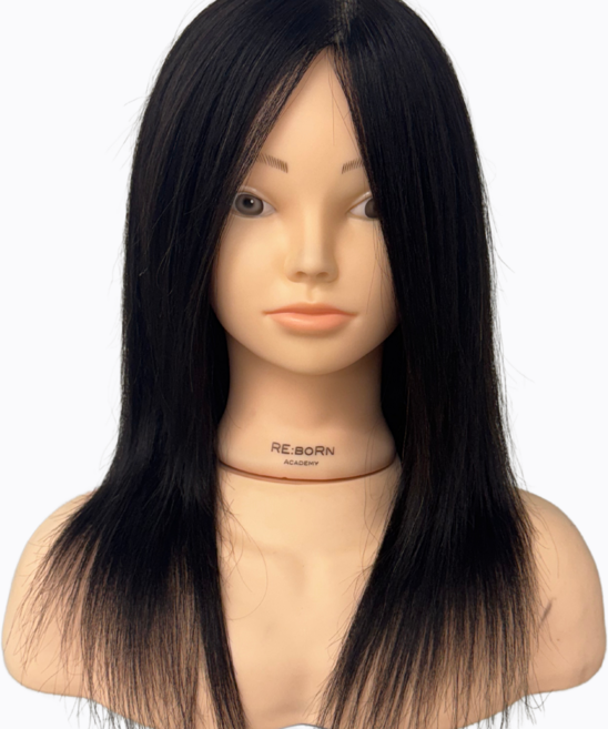 100%인모 셀프메이크업가능 연습용가발 16인치 탈색 염색 드라이 파마 가능, 1개, 100프로인모