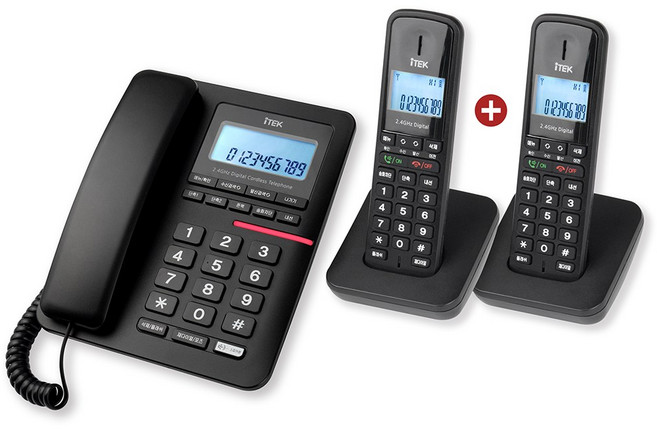(기본구성품 유선1+무선2) IK-3010M 유무선전화기, (유선1+무선2) IK-3010M