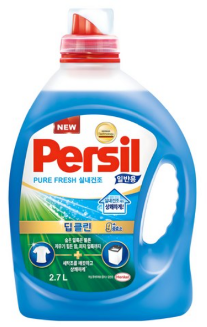 퍼실 엑스퍼트 실내건조 일반용 액상세제 본품, 2.7L, 4개