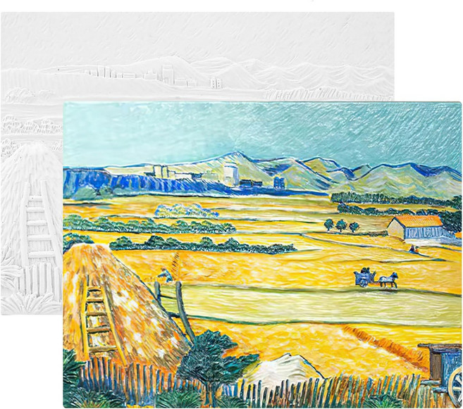 도자기 공예품을 칠할 준비가 된 라클랜드 페인팅 키트 색 석고 DIY 아트 세트 4x5 인치 랜드, Sea Wave