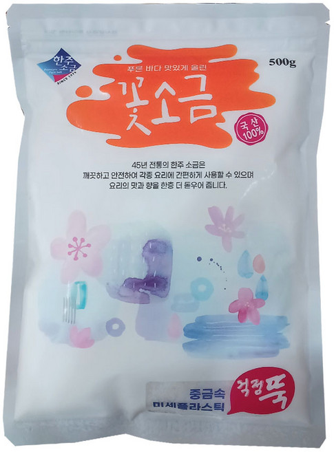한주소금 한주꽃소금 (국산) 국산꽃소금, 500g, 1개