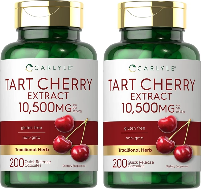 Carlyle Tart Cherry Capsules 7000mg 칼라일 타트 체리 추출 200정, 2개 - 쿠팡