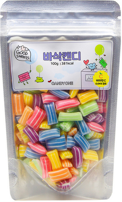 제주 캔디원 수제캔디 수제간식 비타민 바삭캔디 100g 팩, 1개