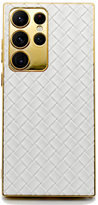 폰플리 갤럭시 S23 골드 풀커버 가죽 휴대폰 케이스