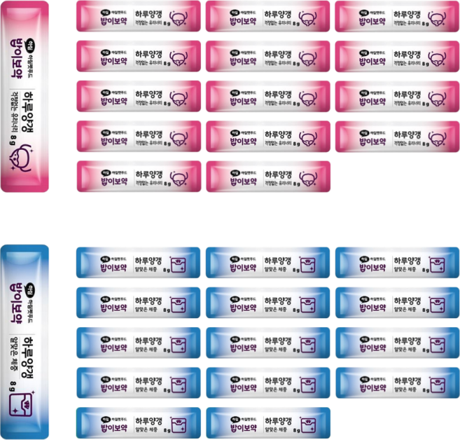 하림펫푸드 밥이보약 CAT 하루양갱 2종 버라이어티팩, 1개, 240g, 혼합맛(걱정없는 유리너리/알맞은 체중)