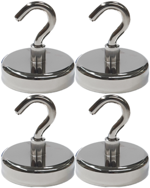 케이디 초강력 대형 네오디움 고리자석, 48mm, 4개