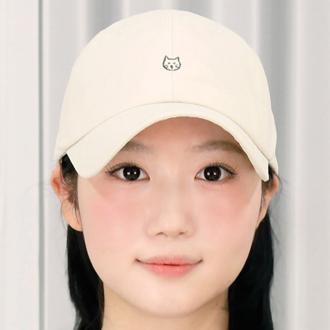 베이직엠 여름 워터파크 볼캡 야옹자수 러닝 방수모자