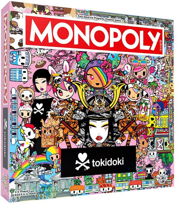 MONOPOLY: 토키도키 보드 게임 도누텔라 모짜렐라 스텔리나와 같은 캐릭터를 구매 판매 및 거래 수집용 무버 토큰 6개 포함 - 선인장 개 시레나 아디오스 등, USAOPOLY MONOPOLY: 토키도키 보드 게임,