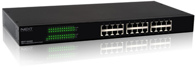 NEXT-1024GS 10/100/1000Mbps 24포트 기가 스위칭허브 19인치 렉타입
