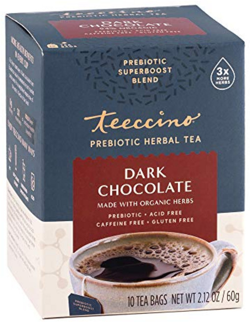 티치노 다크 초콜릿 - 프리바이오틱 슈퍼부스트 허브차 - 좋 Teeccino Dark Chocolate - Prebiotic SuperBoost Herbal Tea - Suppor, 1개, 1개