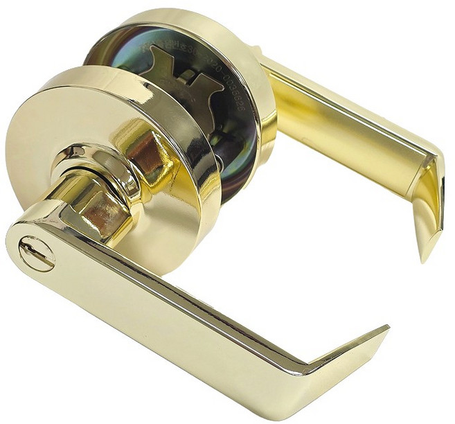 VIVA VA-10000 KS인증 현관 방화문 철문 고급형 레버 손잡이 문고리 손잡이, 1개, 골드(PB)