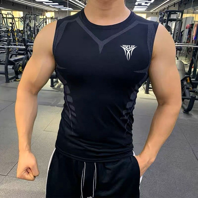 男款運動緊身衣 健身運動速乾吸汗透氣