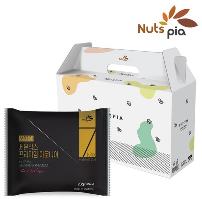 세븐믹스 아로니아 50봉 선물세트 매일 하루견과 한줌 견과류 혼합 믹스넛, 50개