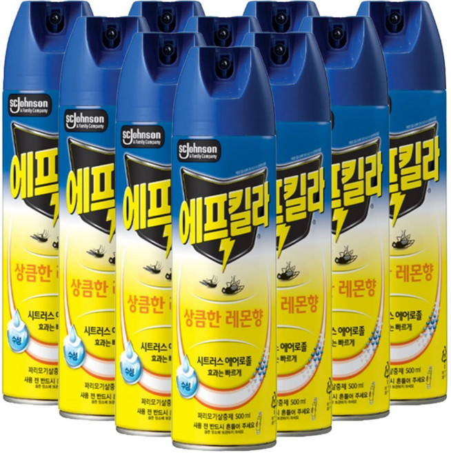 에프킬라 시트러스 에어로솔 상큼한 레몬향, 10개