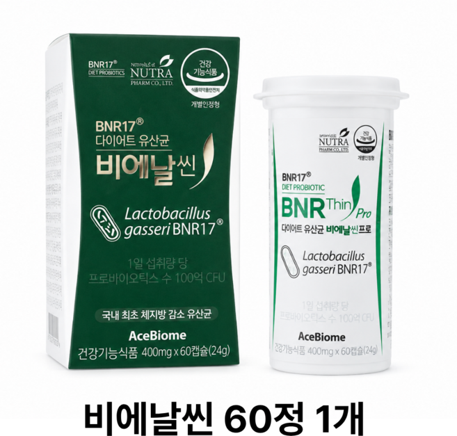 비에날씬 프로 다이어트 유산균, 1개, 60정