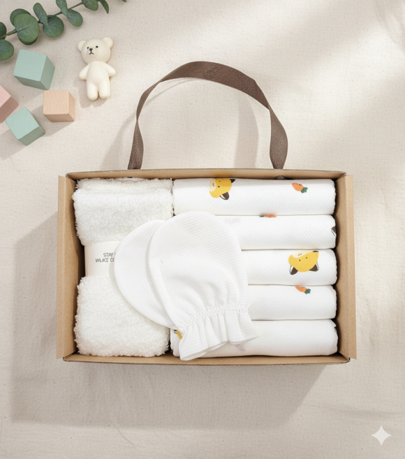 Soondang 임산부 수면양말 손수건 손싸개 임신선물, 여우