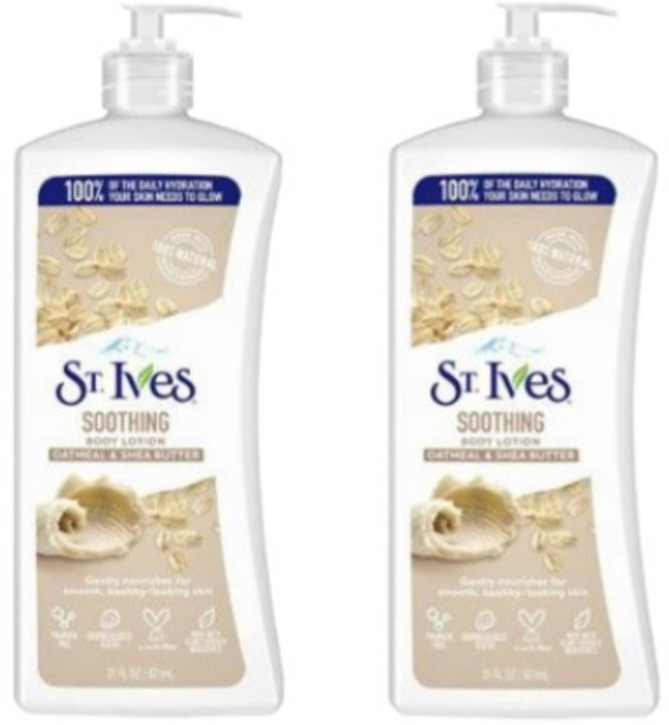 세인트이브스 수딩 오트밀 앤 시어버터 핸드&바디로션, 621ml, 2개