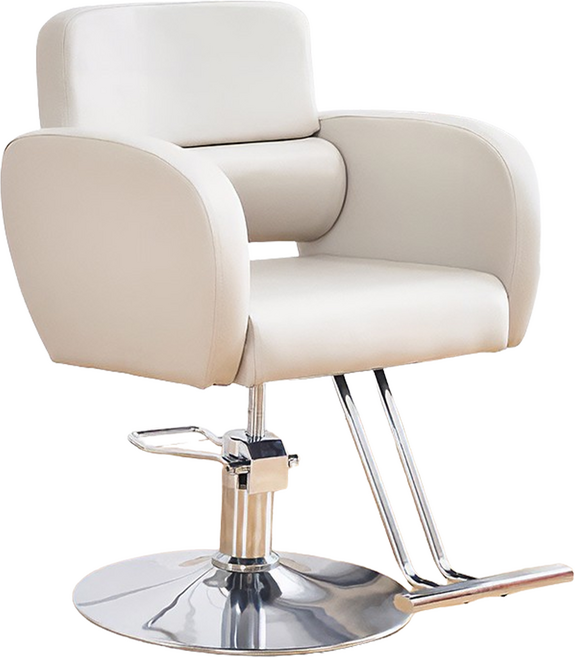 미용실 의자 네일샵 인테리어 바버 메이크업 팔걸이 체어, 1개, 화이트