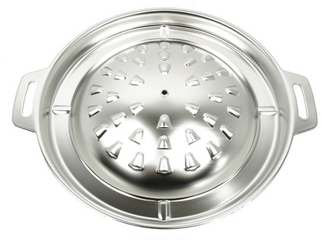 국산 스텐 삼중 삼겹살 옛날 서울식불고기판 전골냄비 불고기판 고기팬 295mm