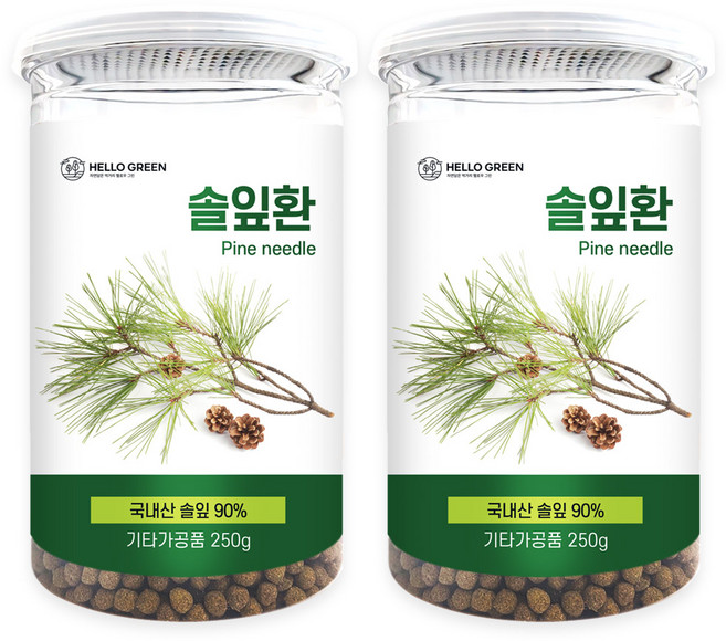 헬로우그린 100% 국내산 자연 그대로 솔잎환 250g, 2개