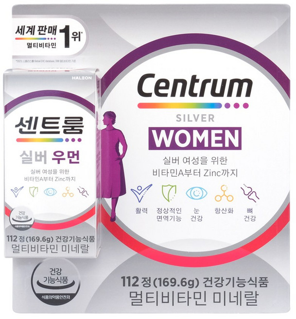 센트룸 멀티비타민 실버 포우먼, 112정, 1개