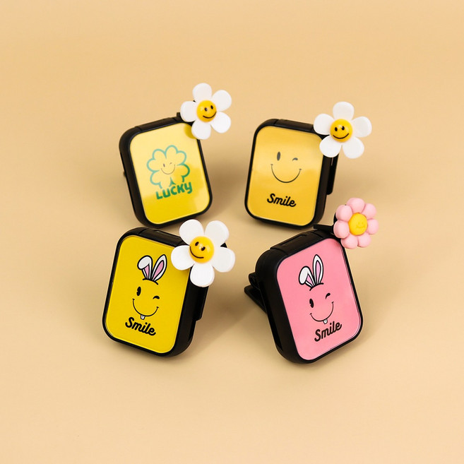 아로마푸딩 차량용 스마일 방향제, 럭키, 라벤더, 1개