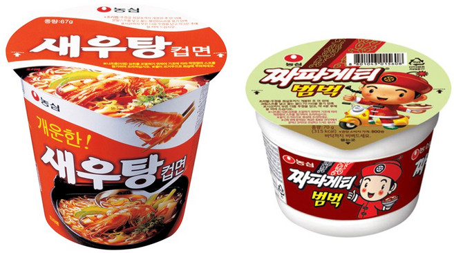 농심 소컵 새우탕x12컵+짜파게티 범벅x12컵, 24개