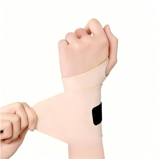 남녀공용 초경량 손목보호대 손목밴드 운동용 2개, 1개, 살구색