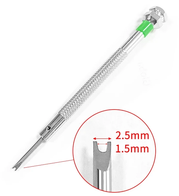 Hublot Yubo 특수 스크루 드라이버 H 형 윙클 교체 시계 밴드 분해 스테인레스 스틸 수리 도구 액세서리, 02 2.5x1.5mm