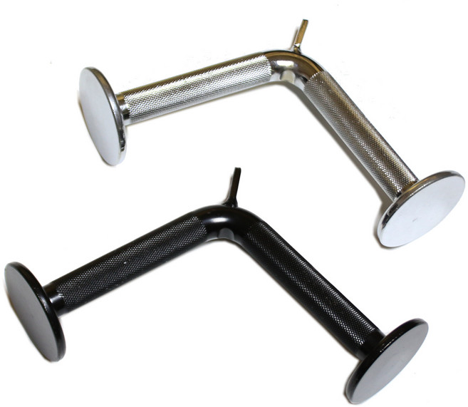 트라이셉 다운바 삼두그립 이두그립 시티드로우 렛풀다운 그립 헬스손잡이 쇠로프바 꼬임방지고리 신모델 블랙 크롬선택, 다운바[블랙]