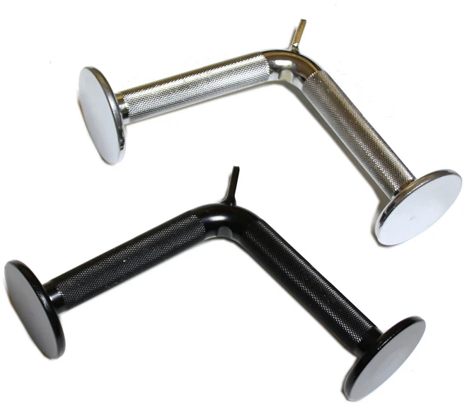 트라이셉 다운바 삼두그립 이두그립 시티드로우 렛풀다운 그립 헬스손잡이 쇠로프바 꼬임방지고리 신모델 블랙 크롬선택, 다운바[블랙] - 쿠팡