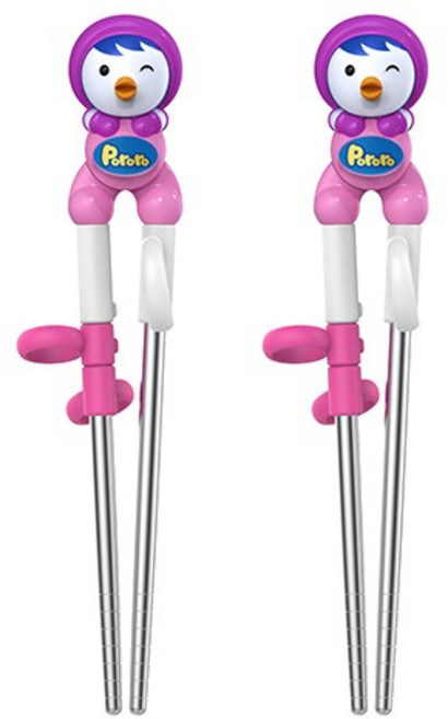 에디슨 아동용 입체 스텐 교정젓가락 2종 세트, 패티 + 패티, 1세트