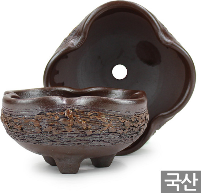 세인화분 국산 행운 네잎 클로버 옹기 화분 - 중형 다육화분 다육이화분, 2개, 클로버 옹기화분
