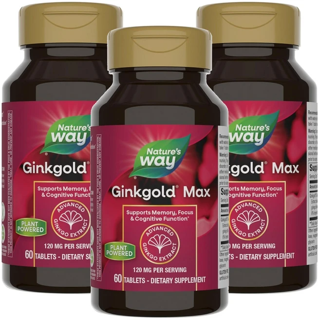 네이쳐스웨이 징크골드 맥스 120mg 타블렛, 60정, 3개 - 쿠팡