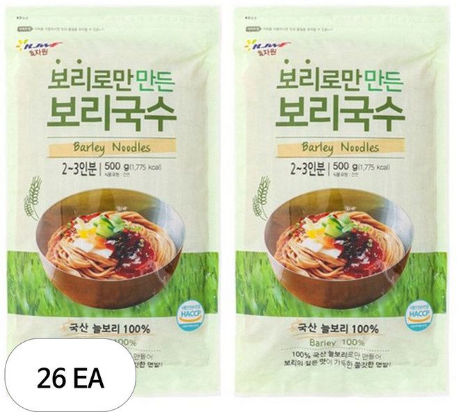 효자원 보리로만 만든 보리국수, 500g, 26개