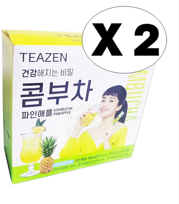 티젠 파인애플 콤부차, 5g, 40개입, 2개