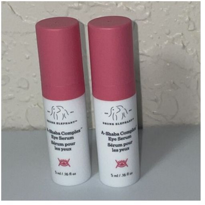 아이크림 LOT OF 2 DRUNK ELEPHANT A SHABA COMPLEX EYE 세럼 5ML*2=10ML, 2개, 10ml