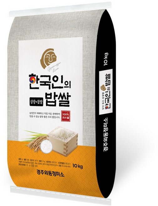 한국인의 밥쌀 혼합(삼광쌀+백옥찰벼) 20kg [원산지:국산(경상북도 경주시)], 1개, 10kg