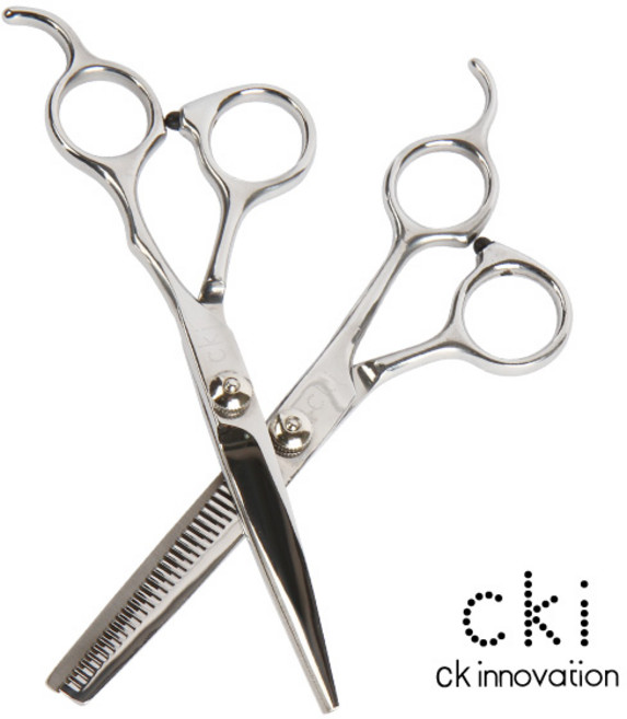 cki 정품 미용가위컷팅가위숱가위틴닝가위, 블루틴닝가위, 1개