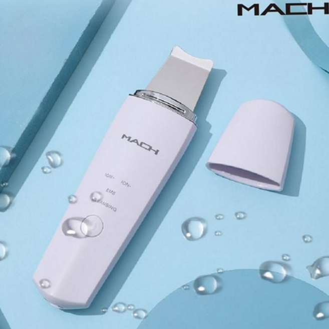 초음파 피부 관리기 클렌징 리프팅 홈케어 갈바닉 피부 마사지기 워터 각질 제거 생활, MACH 방수워터필링기