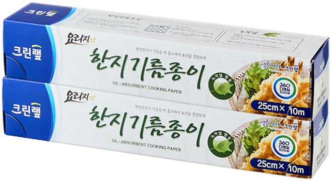 크린랩 한지기름종이 (롤형) 25cmX10M 2개