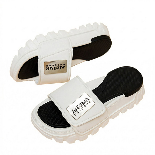 Charm Kaiser 발편한 듀얼 쿠션 고급 여성 벨크로 슬리퍼 A589