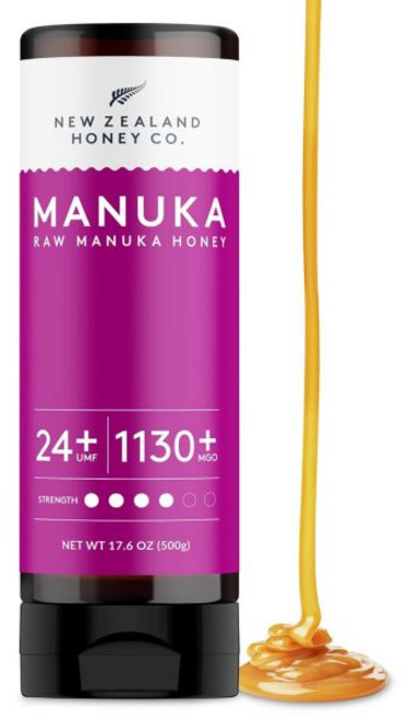 뉴질랜드 허니 컴퍼니 순수 마누카 꿀 UMF 24+ | 17.6온스 500g 생꿀, 1개