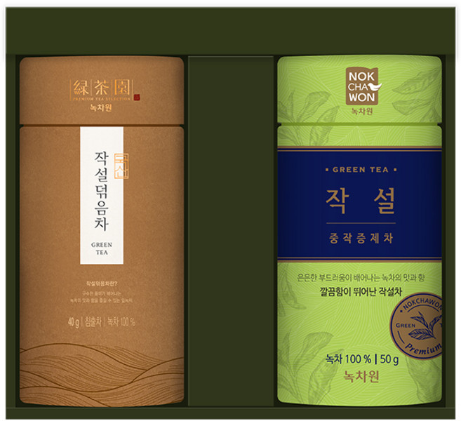 녹차원 녹차 2종 추석 선물세트(작설중작증제차 50g+작설덖음차 40g), 1개, 90g, 단품