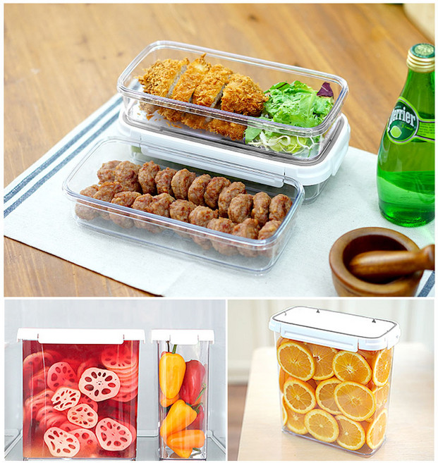 밀폐용기 스카이락 와이드 투명 반찬통, 와이드 2호 1600ml, 1개