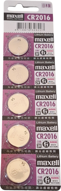 maxell CR2016 鈕扣電池 3V 鋰電池 計算機 手錶 遙控器, 1入, 1個