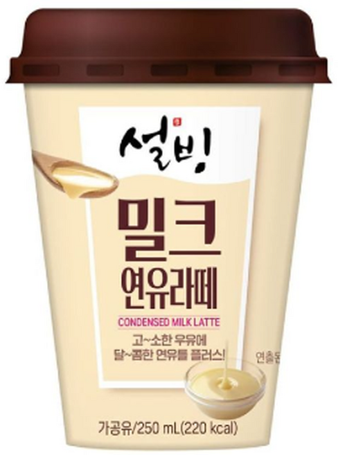서울 FnB 설빙 밀크연유라떼, 10개, 250ml