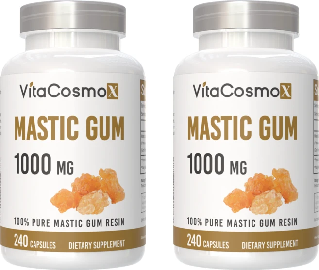 VitaCosmoX 비타코스모엑스 매스틱검 매스틱 검 Mastic Gum 1000mg, 2개 - 쿠팡
