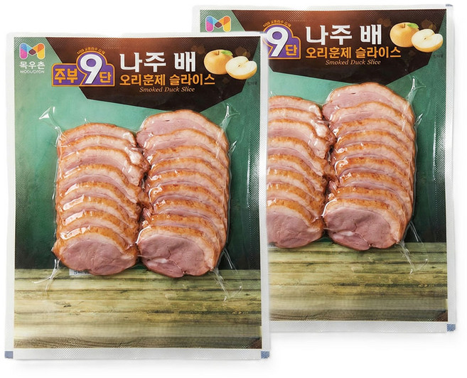 목우촌 주부9단 나주배 오리훈제 슬라이스 400g, 5개